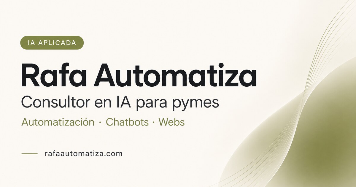 Rafa Automatiza | IA aplicada para negocios y profesionales